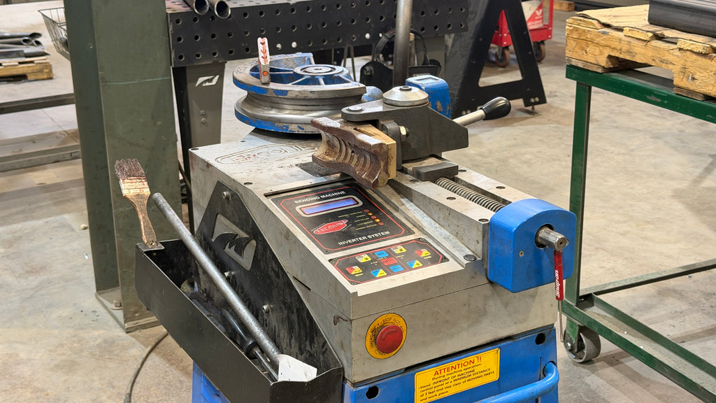 Ercolina Mega 30 tube bender in the KRAZO Laser shop